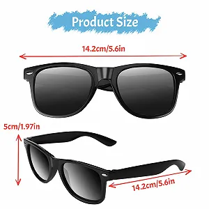 Сонцезахисні окуляри Пачка з 12 штук TYSM-CC Унісекс Ретро Класичні Чорний synthetic.ua - Фото 1