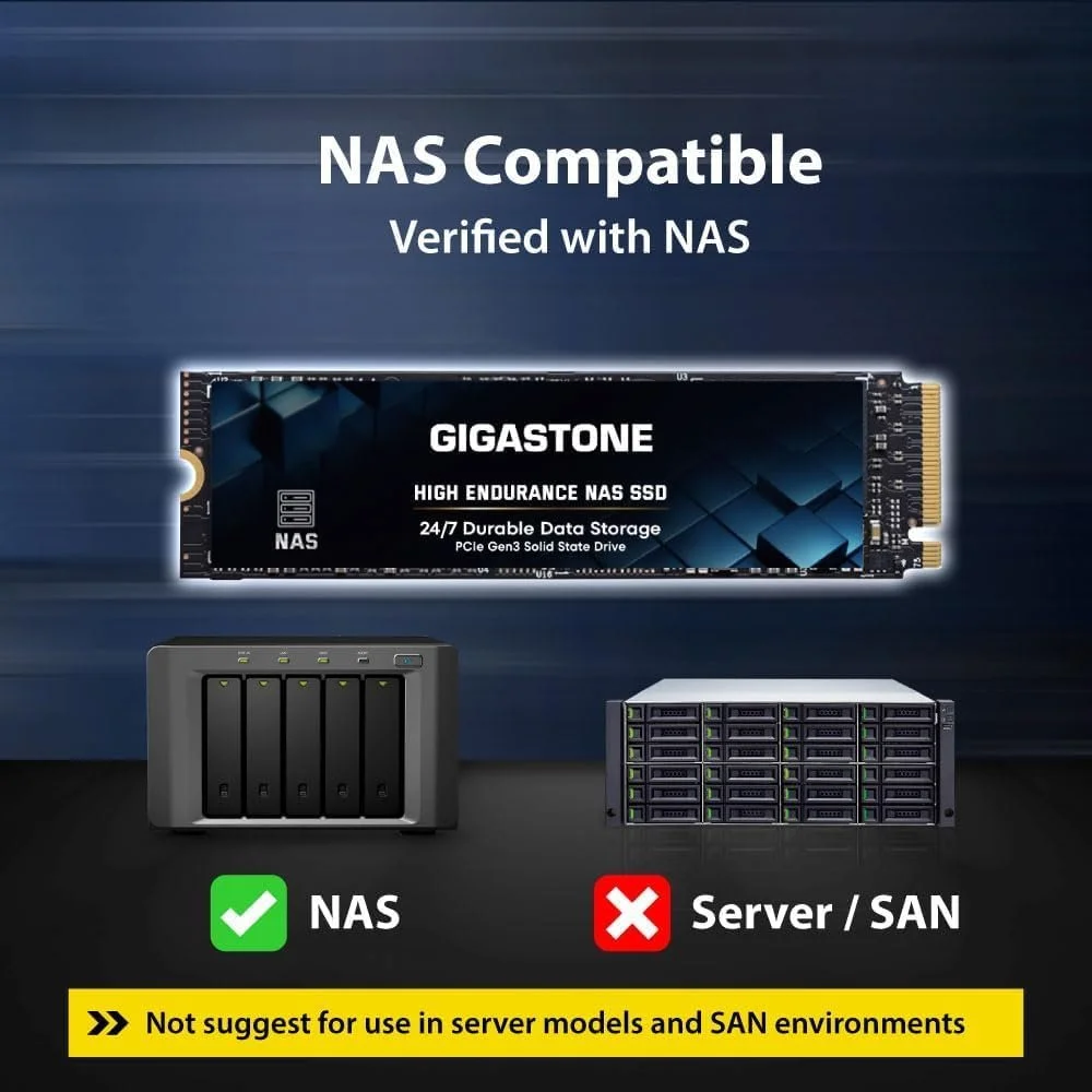 Внутренний SSD-накопитель Gigastone NAS 2TB M.2 PCIe 3.0 NVMe, фото №2 Внутренний SSD-накопитель Gigastone NAS 2TB M.2 PCIe 3.0 NVMe, фото №2