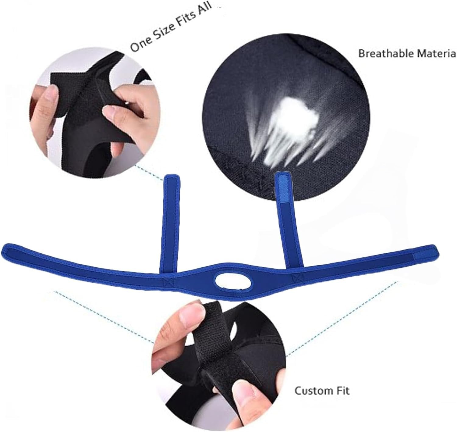 Підборідний ремінь проти хропіння Oraclose,  для чоловіків і жінок, м'який, регульований і дихаючий, фото №2