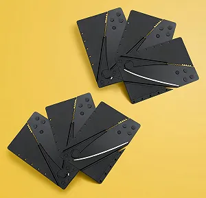 Набор из 6 ножей-кредиток PRECORN, складные ножи, ножи для кемпинга, для выживания из нержавеющей стали synthetic.ua - Фото 1