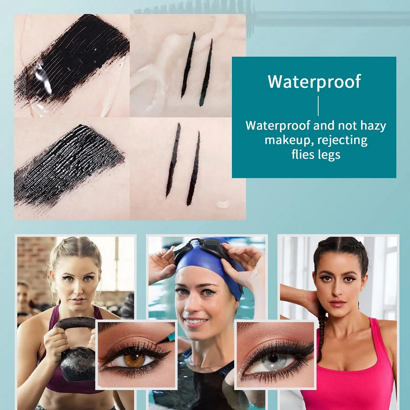 Підводка для макіяжу очей Чорна рідка, фото №4