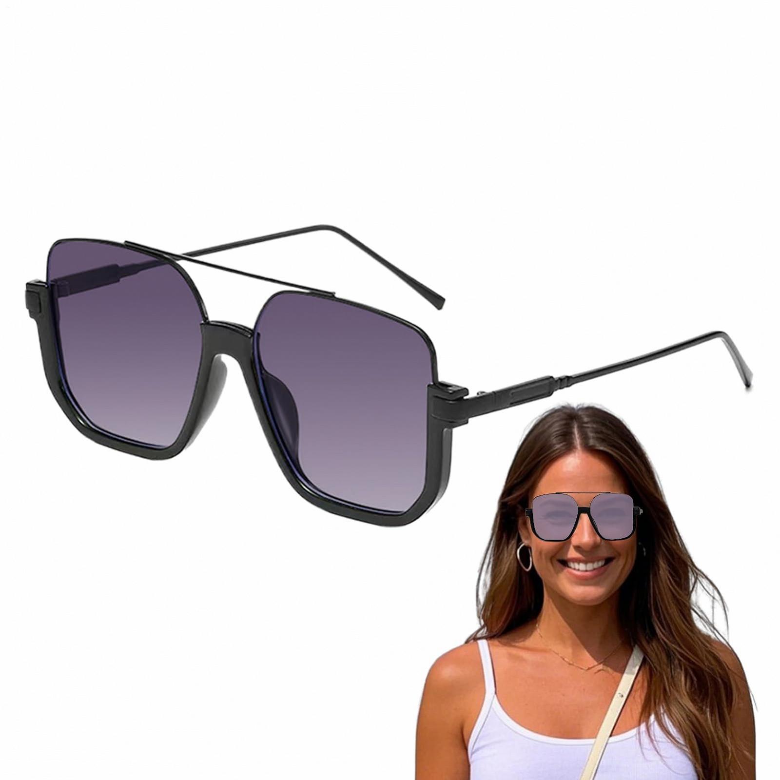 Модні жіночі сонцезахисні окуляри велика оправа, фото №6