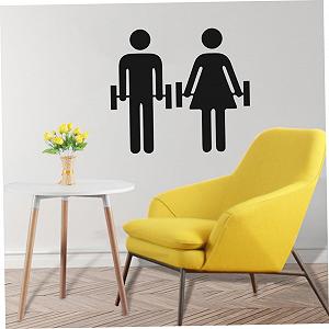 Наклейка на стіну UPKOCH Фітнес для спортзалу 3 штуки synthetic.ua - Фото 1