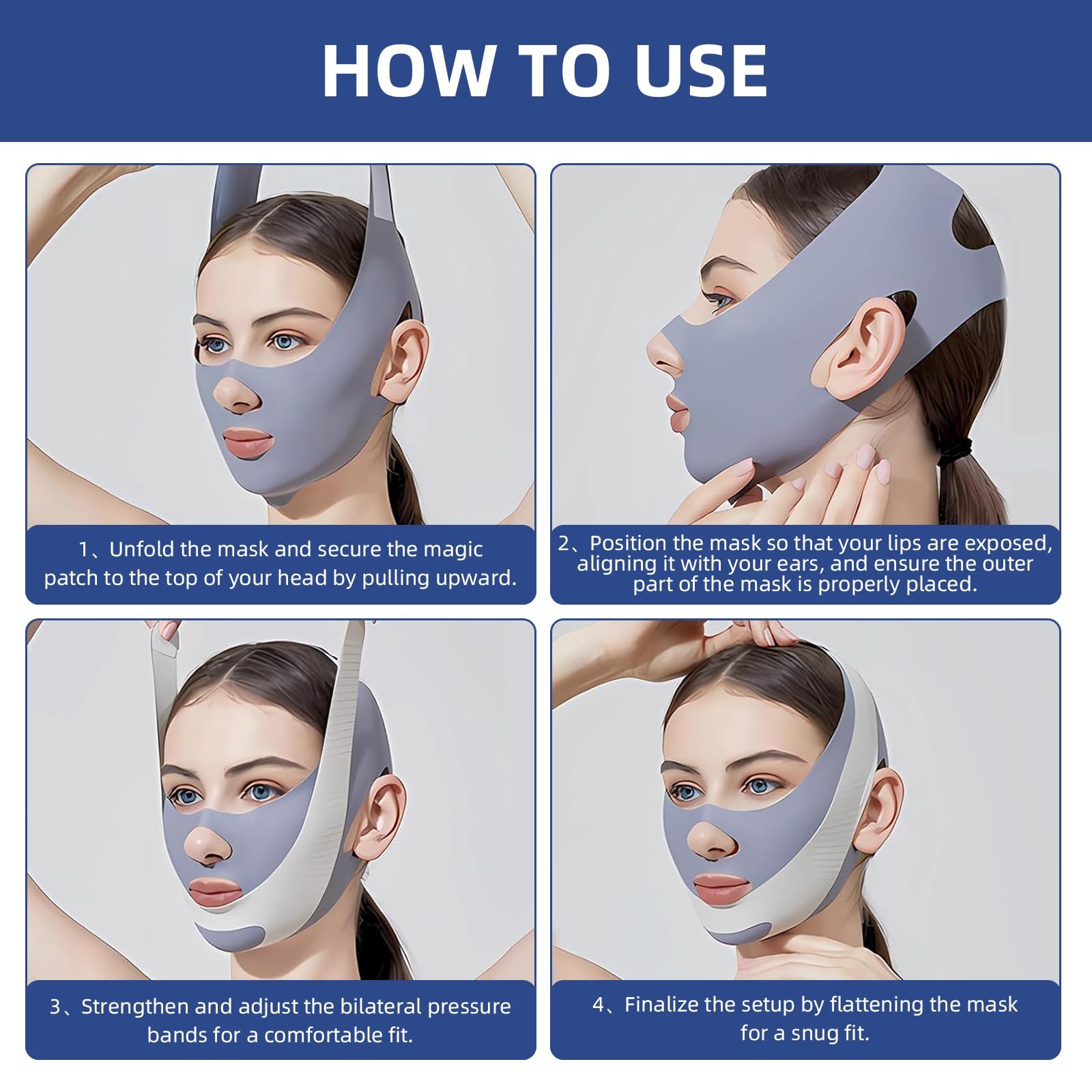 Ремешок на подбородок против храпа Регулируемый для улучшения сна, фото №6