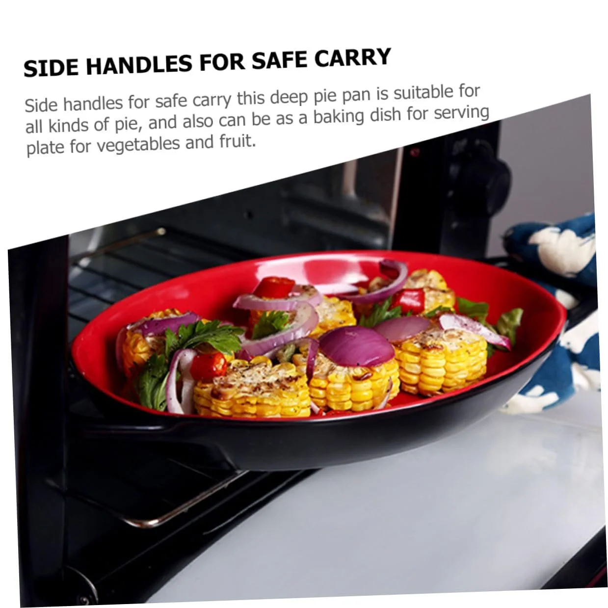 Форма для запекания Lurrose керамическая термостойкая с двойными ручками универсальная, фото №7