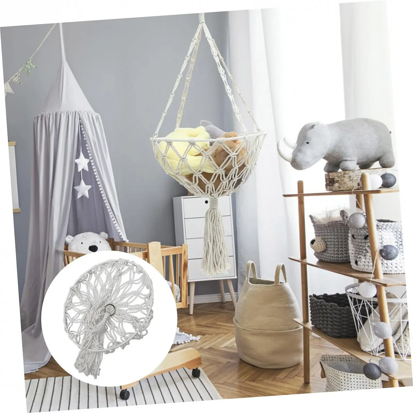 Підвіс для рослин HEMOTON бавовняний стельовий Макраме, фото №8 Підвіс для рослин HEMOTON бавовняний стельовий Макраме, фото №8