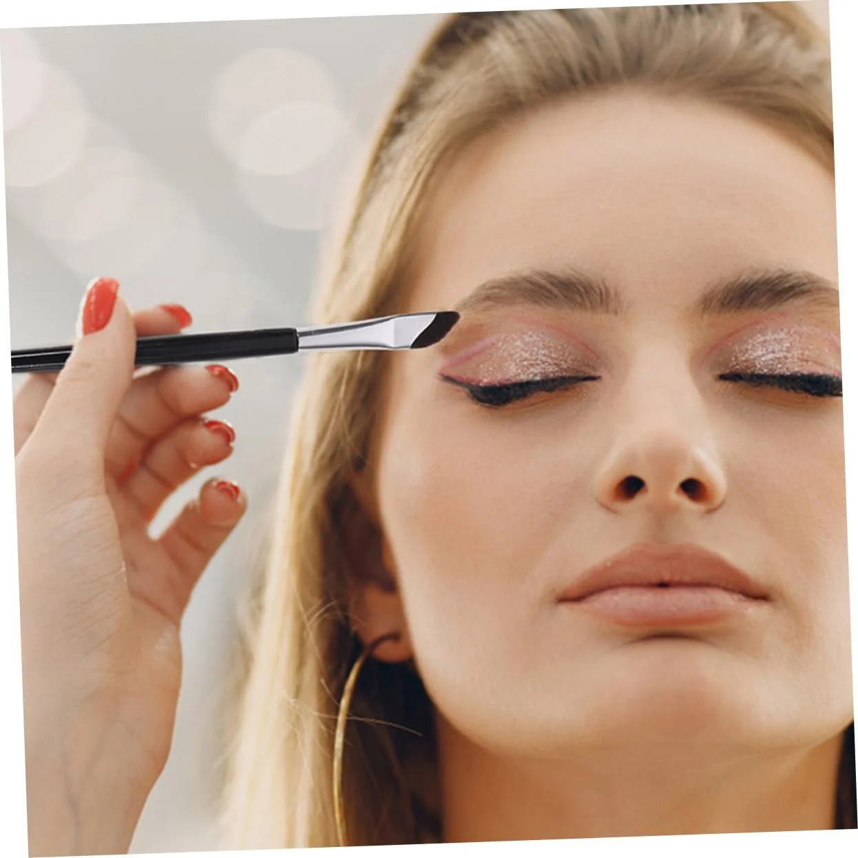 Пензель POPETPOP Кутова, косметична, для змішування, плоска, конічна, фото №7 Пензель POPETPOP Кутова, косметична, для змішування, плоска, конічна, фото №7