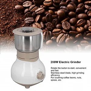 Электрическая кофемолка Topyond для домашнего использования, автоматическая машина для измельчения зерна и специй, лезвия из нержавеющей стали, мельница для кофейных зерен, мельница для специй и трав для кухни, 220 В, европейская вилка synthetic.ua - Фото 1