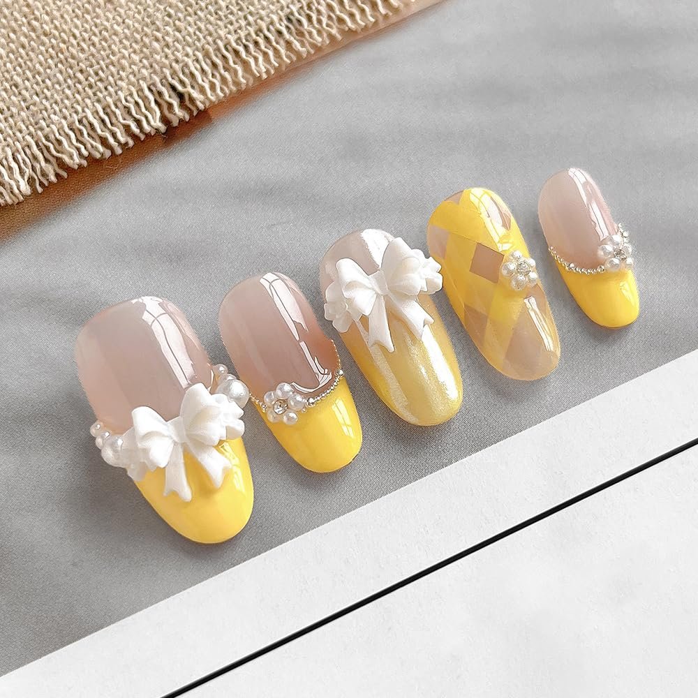 Бантики Різнокольорові Прикраса для нігтів 3D бантики Смола, фото №5