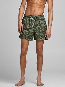 Шорти для плавання JJIMAUI JJSWIMSHORTS ST CAMO PRINT 12186940 Forest Night Jack&Jones Хакі L - Фото 1