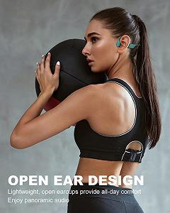 Наушники SANOTO Bone Sound Bluetooth 5.0 открытые наушники IPX7 водонепроницаемые потоотталкивающие костнопроводные наушники спортивные для бегунов велосипедистов фитнеса synthetic.ua - Фото 1