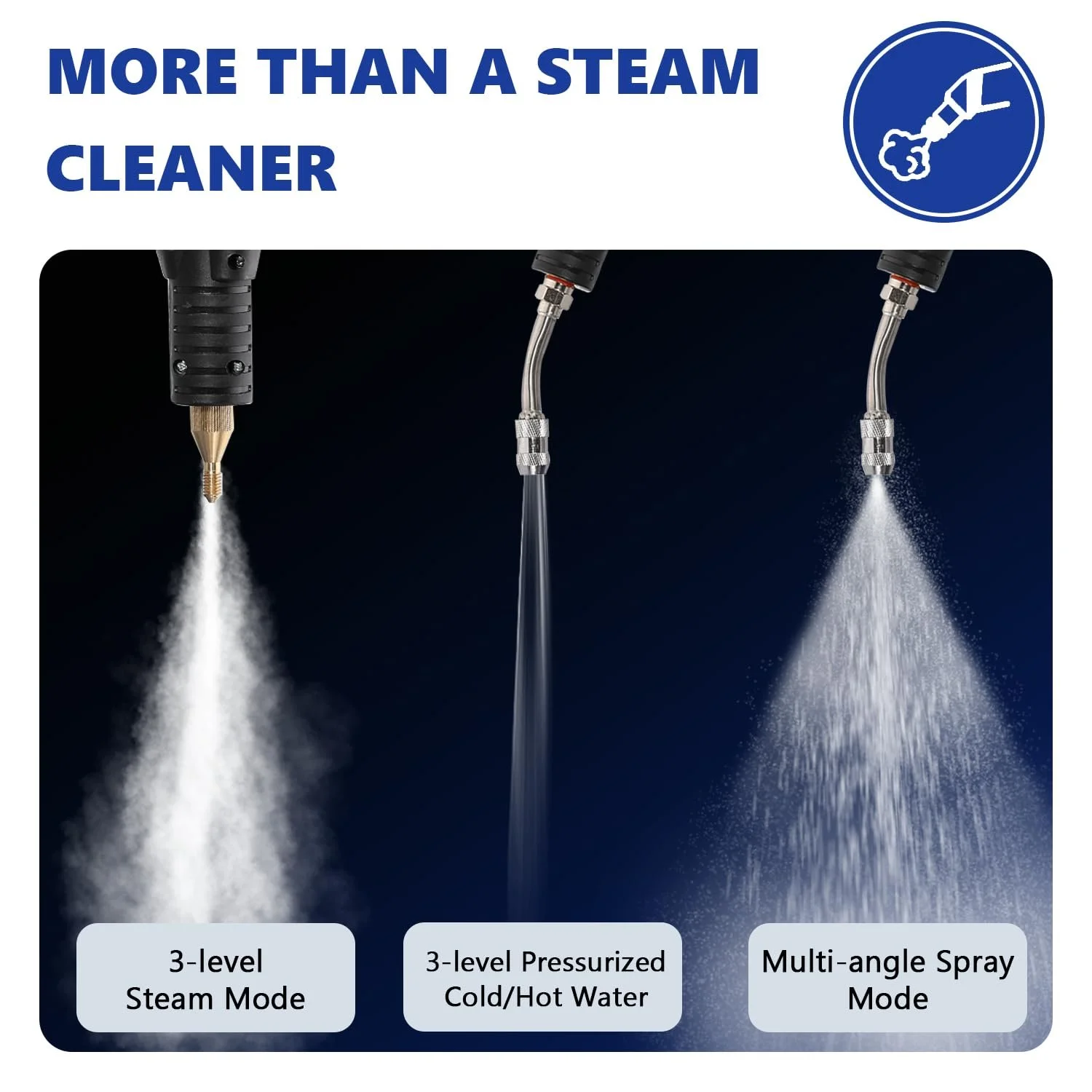 Пароочисник Moongiantgo 1700 W Багатофункціональний ручний безрезервуарний 220 V, фото №3