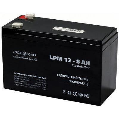 Батарея к ИБП LogicPower LPM 12В 8Ач 3865, фото №2