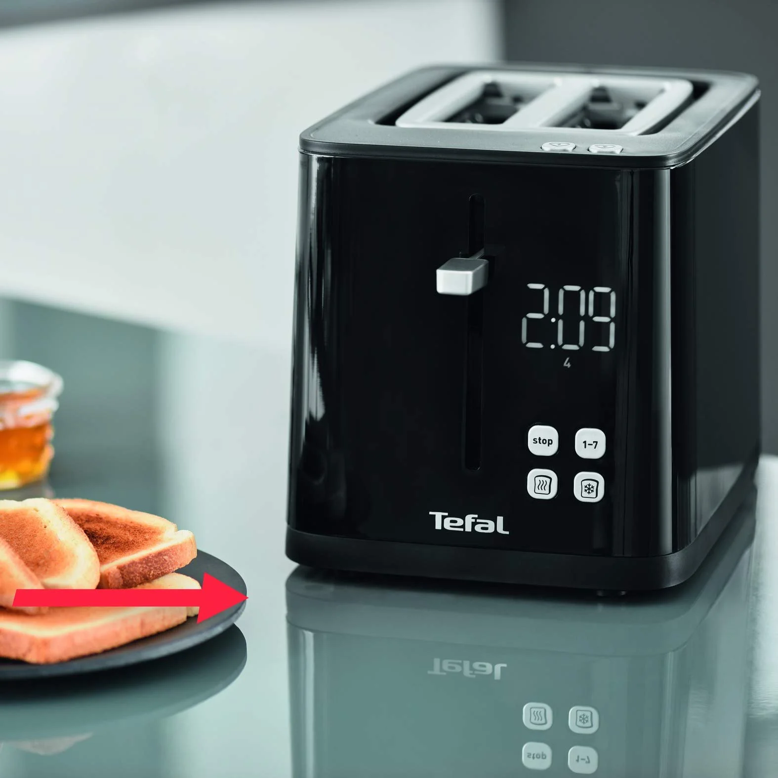 Тостер Tefal Smart & Light TT640810 Цифровой с термостатом, 7 положений, Черный, фото №11