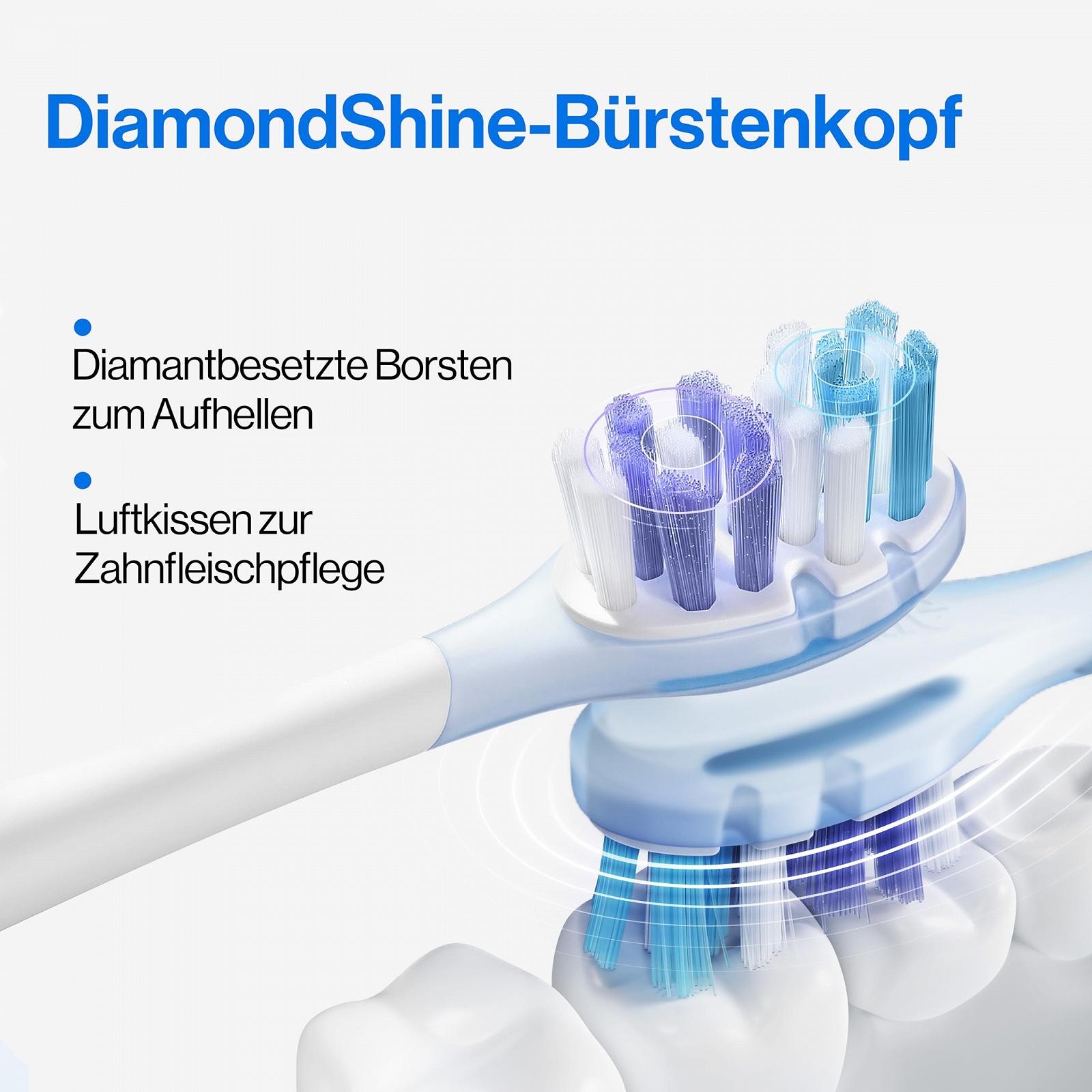 Електрична звукова зубна щітка usmile Y10 PRO дисплей датчик тиску 4 режими 180 днів роботи 2 насадки, фото №4