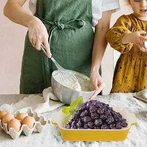 Форма для запекания Керамическая Прямоугольная с ручками штабелируемая synthetic.ua - Фото 1