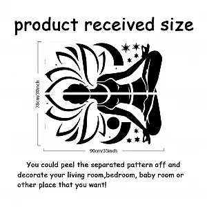 Наклейка на стіну SUPERDANT Yoga Lotus Чорна 90 x 78 см synthetic.ua - Фото 1