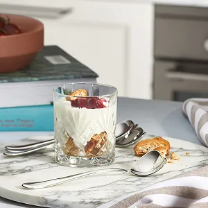 Ложка Alessi A di Набір з чотирьох ложок для морозива з нержавіючої сталі 18/10, срібна, 17 см synthetic.ua - Фото 1