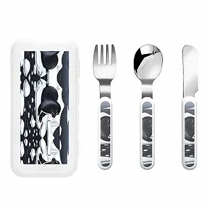 Дитячий набір столових приборів Seals on Ice, три предмети, набір посуду багаторазовий - Фото 1