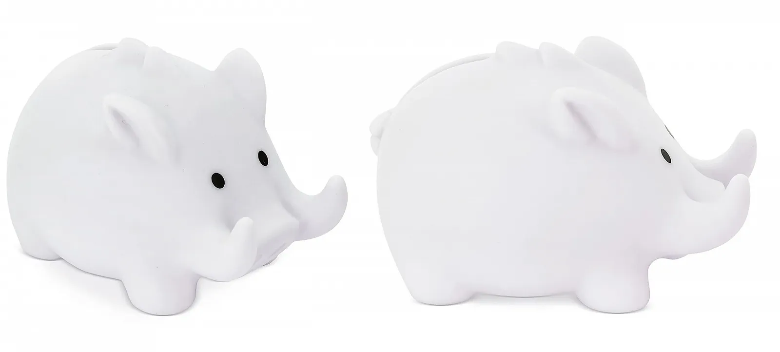 Копилка свинья из ПВХ мягкая маленькая с пробкой Белая, фото №3