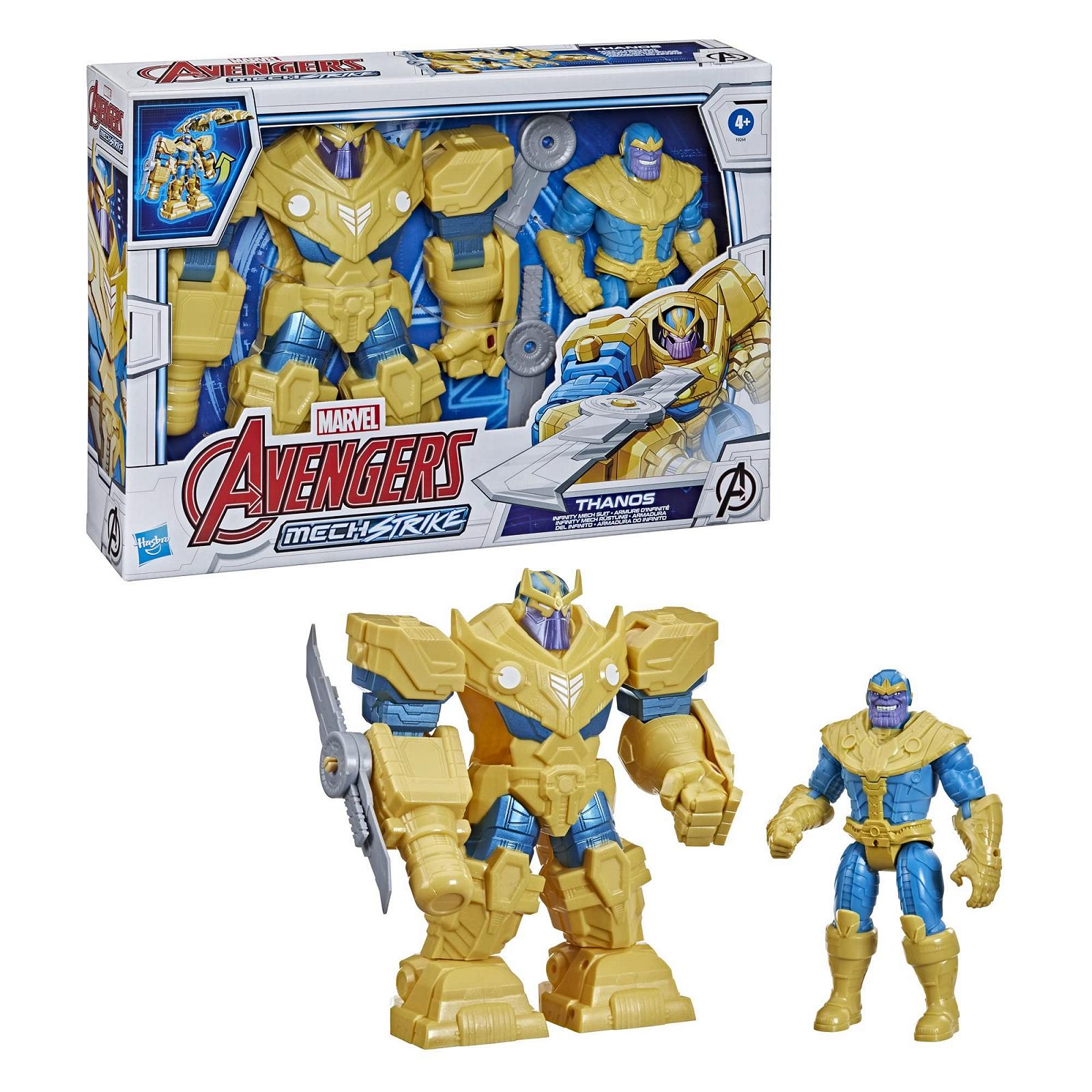 Фігурка Marvel Avengers Mech Strike 9 дюймів, іграшка Мех нескінченності, костюм Таноса та зброя Клинка для дітей від 4 років, фото №2