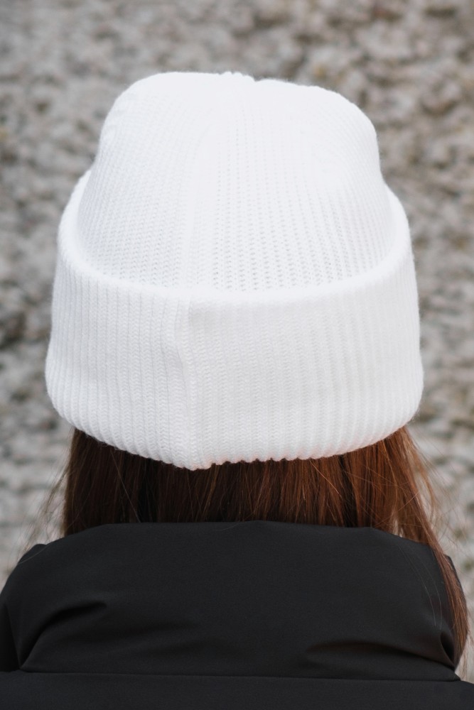 Подовжена трикотажна шапка біні докер Without dominic white, фото №8 Подовжена трикотажна шапка біні докер Without dominic white, фото №8