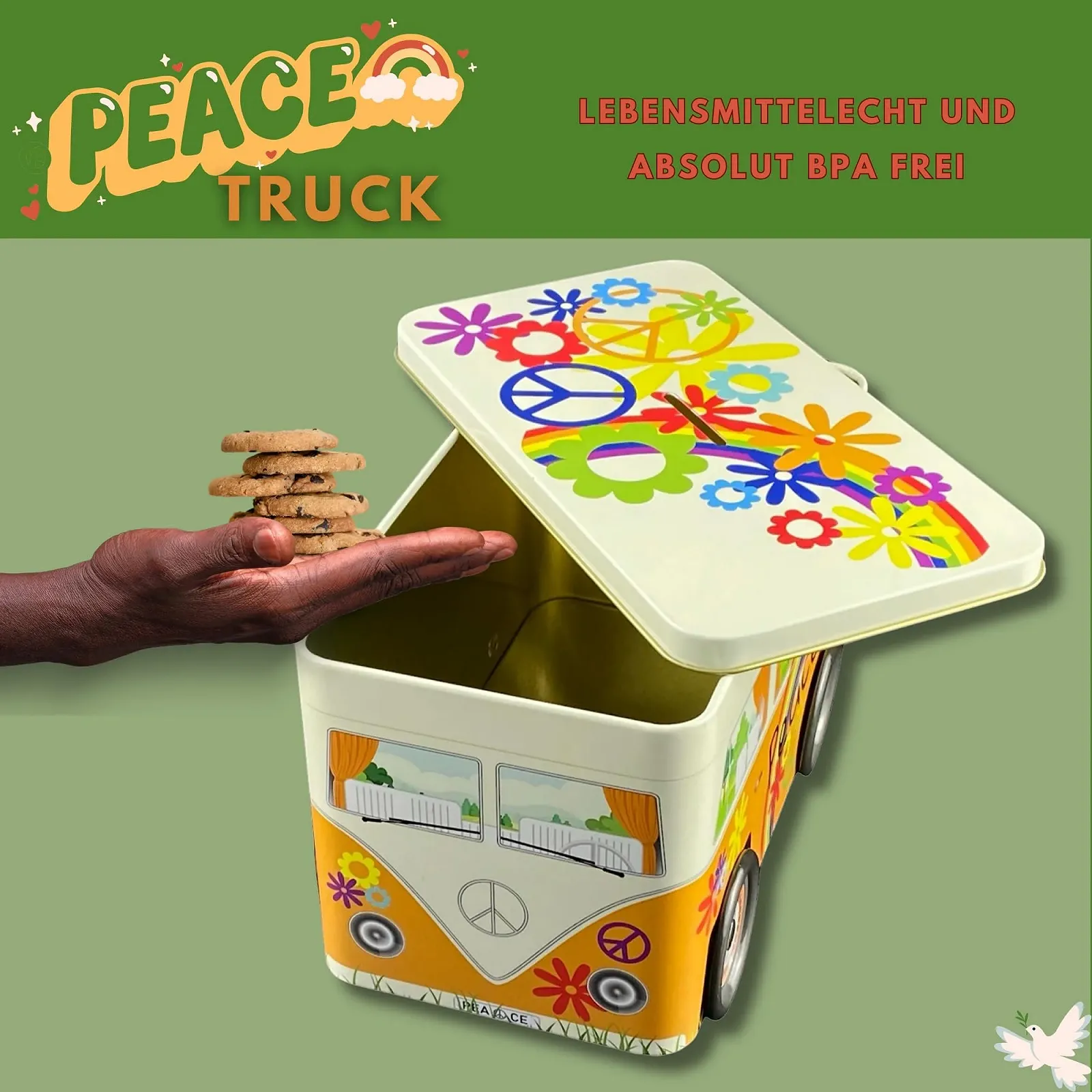 Скарбничка Kultbus Peace truck з колесами, що обертаються, фото №3