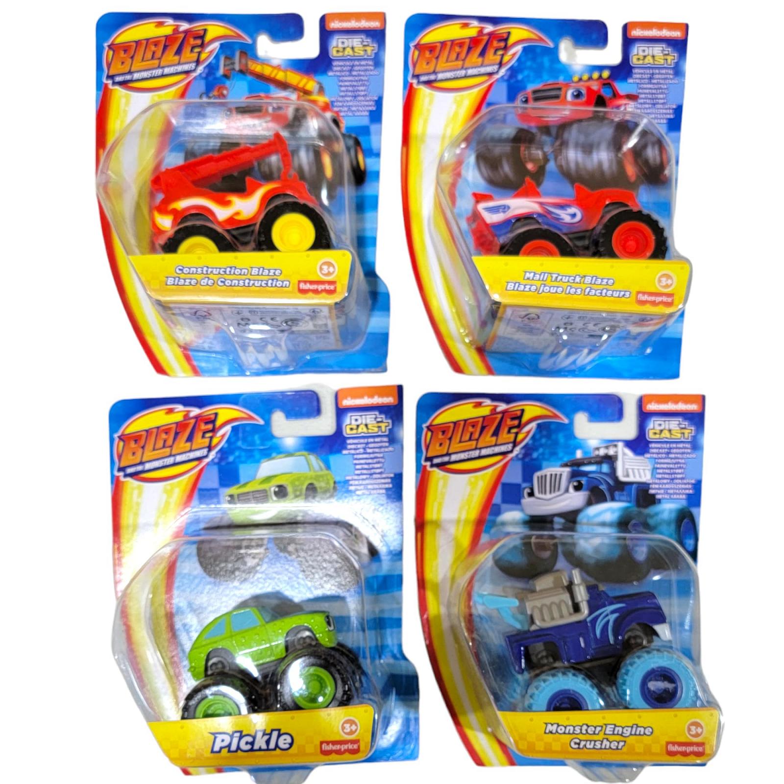 Набор Fisher-Price Blaze & The Monster Machines Blaze из 4 литых автомобилей с Blaze, Pickle и Crusher, фото №1 Набор Fisher-Price Blaze & The Monster Machines Blaze из 4 литых автомобилей с Blaze, Pickle и Crusher, фото №1