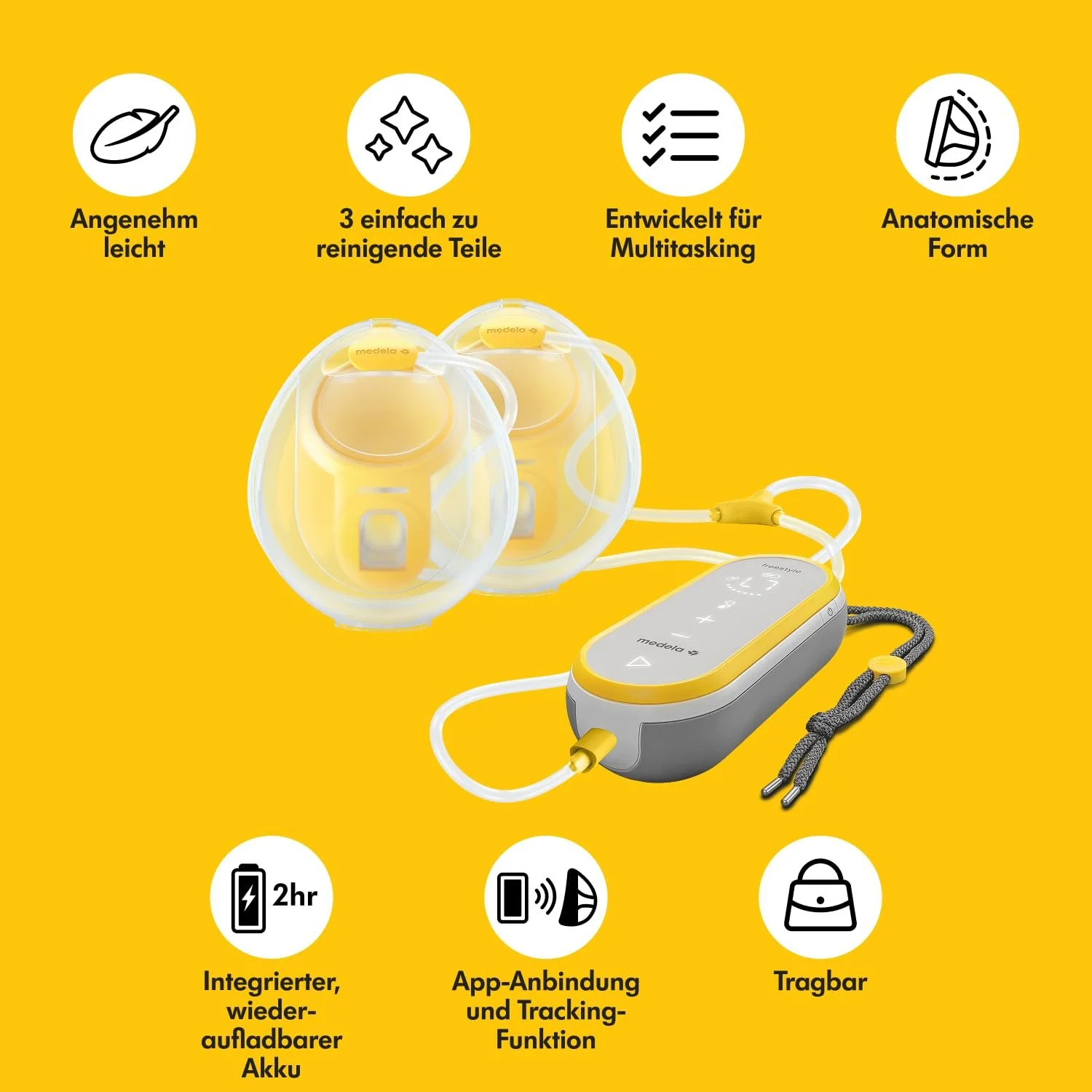 Молоковідсмоктувач електричний подвійний Medela Freestyle Hands-Free, фото №3 Молоковідсмоктувач електричний подвійний Medela Freestyle Hands-Free, фото №3