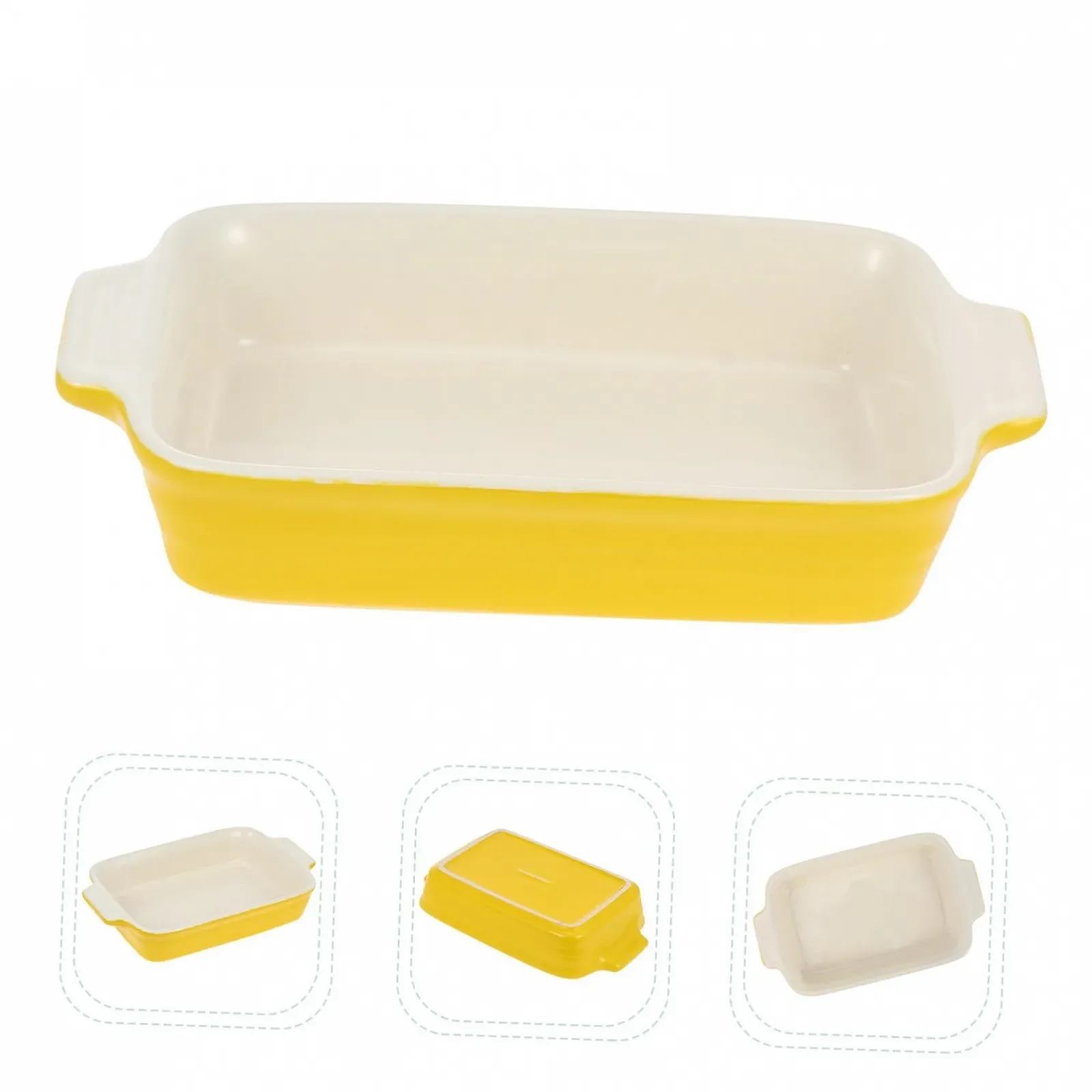 Противень для выпечки керамический с ручками прямоугольный для микроволновки и духовки, фото №4 Противень для выпечки керамический с ручками прямоугольный для микроволновки и духовки, фото №4