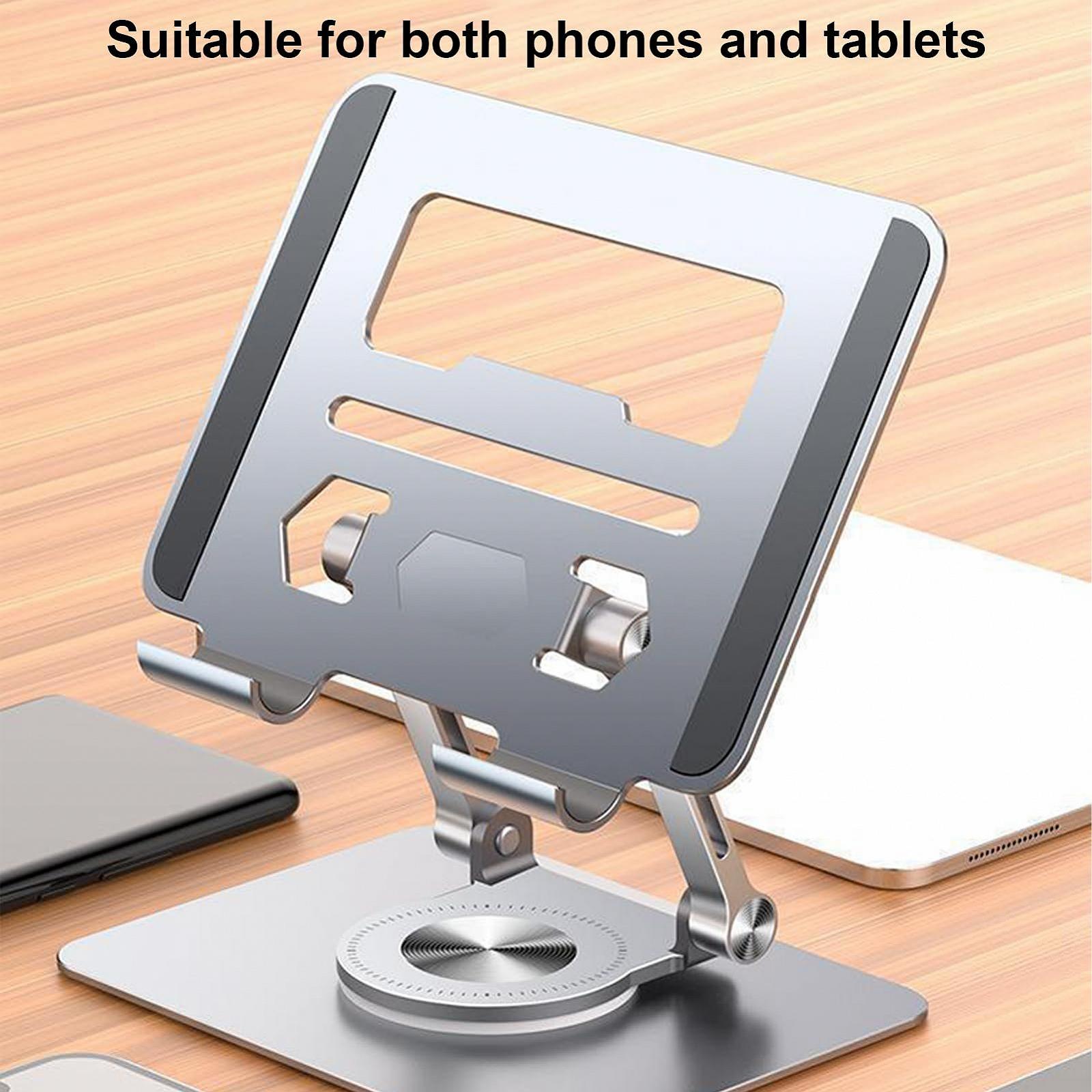 Подставка для ноутбука, вращающаяся на 360 градусов, регулируемая, из алюминиевого сплава, эргономичная подставка для ноутбука, настольная подставка для офиса, университета, общежития, квартиры, школы, путешествий, смартфонов, планшетов, фото №5