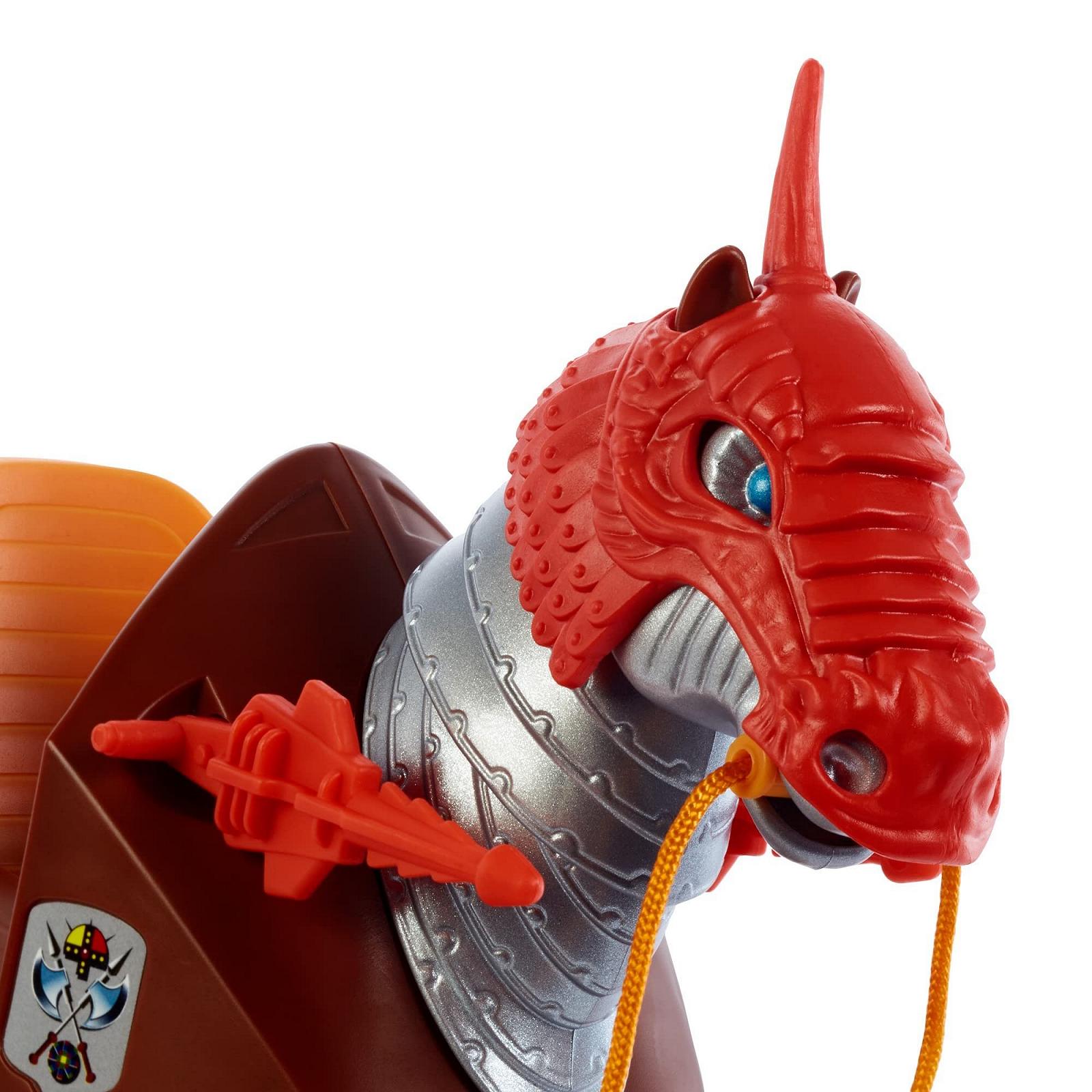 Фигурка Masters of the Universe Origins Stridor с роботом-лошадью, пусковой установкой и 3 плазменными бластерами, с подставкой, 18 см, фото №3