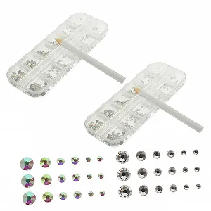 Клей для страз FOMIYES Набор для лица 3D Блестки для ногтей Подвеска для ногтей Стекло - Фото 1