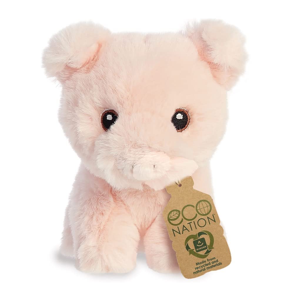 Мягкая игрушка Aurora Eco Nation Mini Pig 13 см Розовая, фото №1 Мягкая игрушка Aurora Eco Nation Mini Pig 13 см Розовая, фото №1