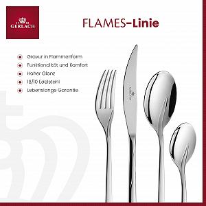 Набір столових приборів Gerlach Flames на 12 персон, можна мити в посудомийній машині synthetic.ua - Фото 1
