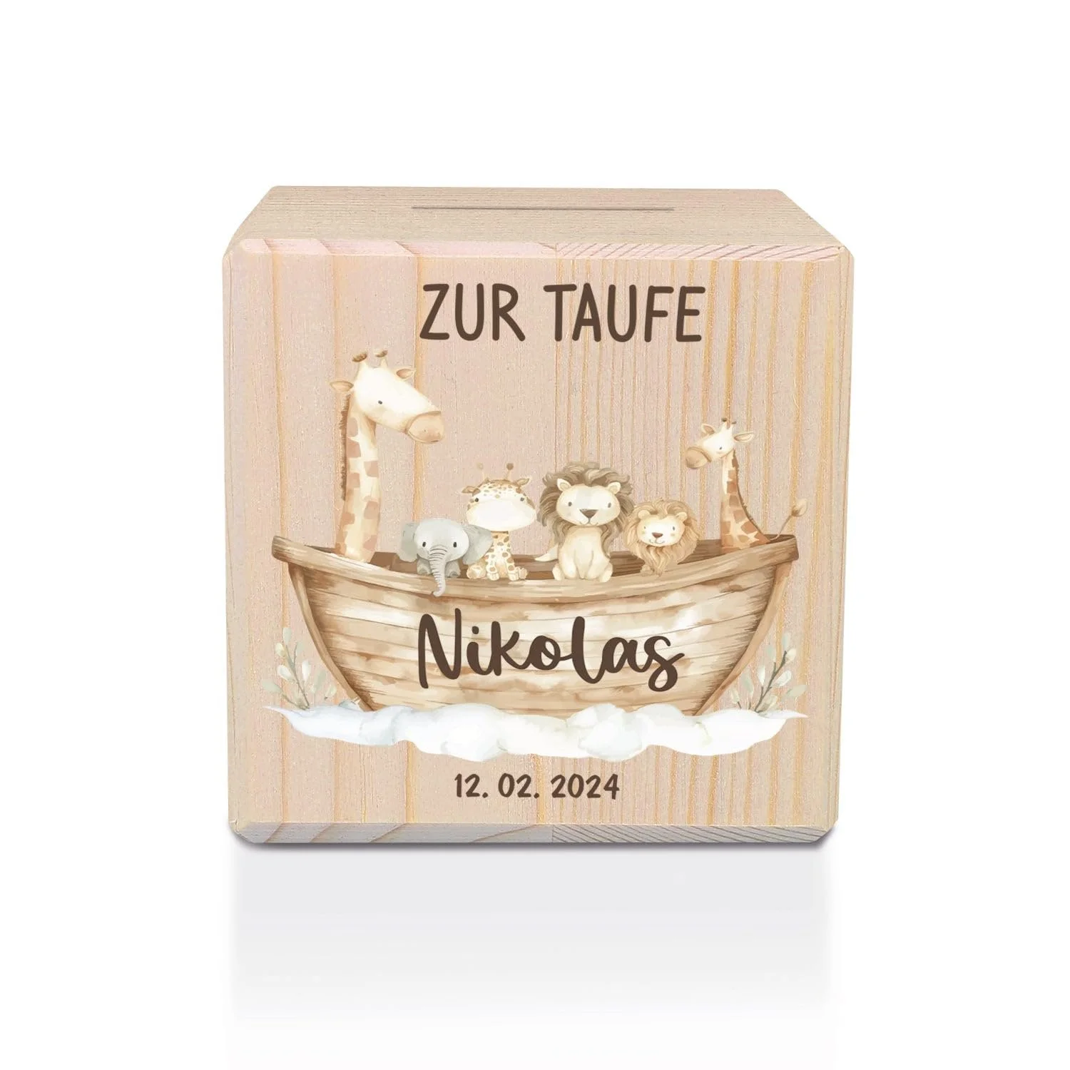 Скарбничка GRAVURZEILE Ark дерев'яна з металевим замком, фото №1