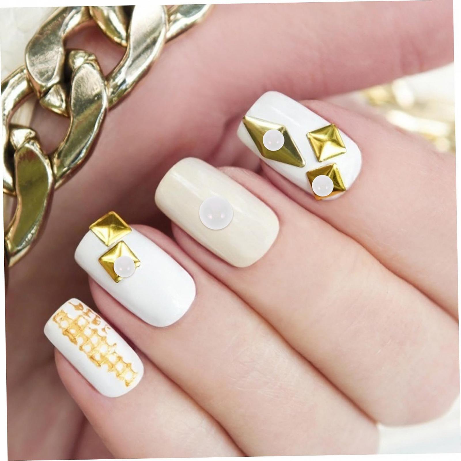 Перлини для нігтів Healvian Набір перлин для декорування нігтів, напівкруглі, фото №6 Перлини для нігтів Healvian Набір перлин для декорування нігтів, напівкруглі, фото №6