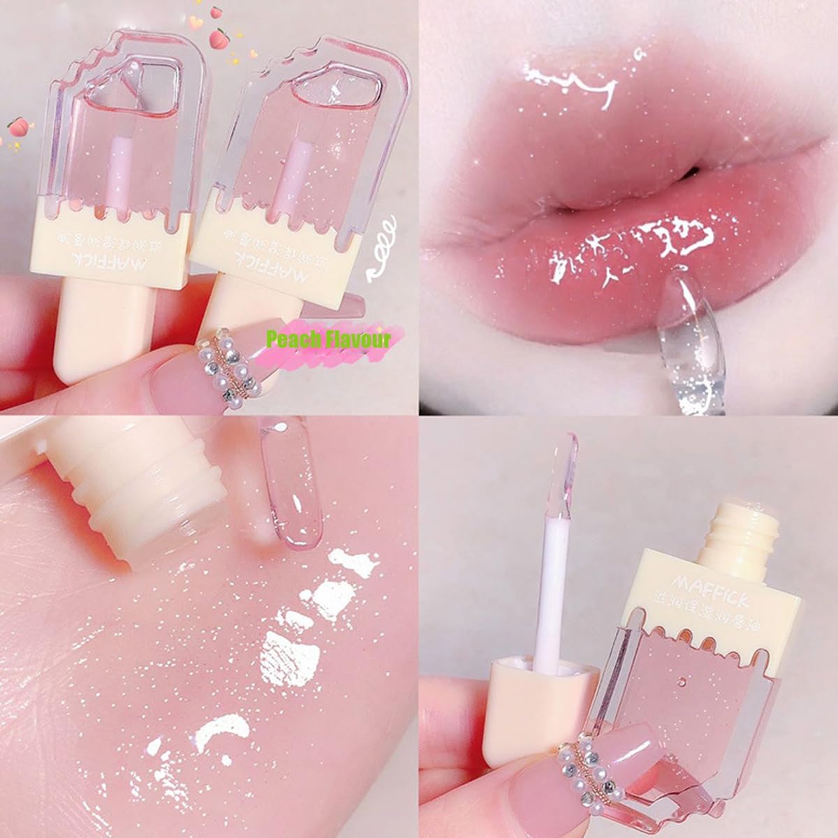 Набор Lip Gloss 3 штуки Прозрачный Увлажняющий Долговременный Объемный и Блестящий Для женщин, фото №5