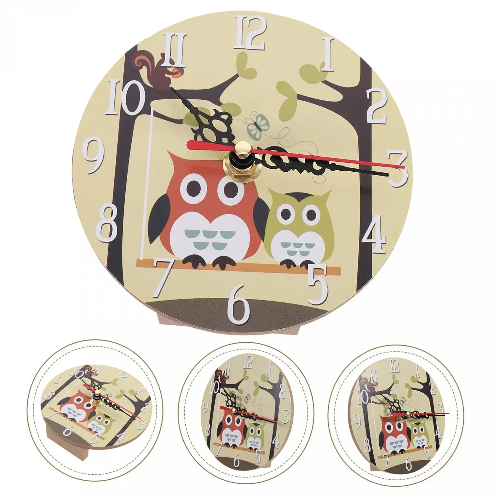 Настільний годинник у вінтажному стилі VICASKY, безшумний, мультяшний, для спальні та кабінету, на батарейках, тихий, фото №4