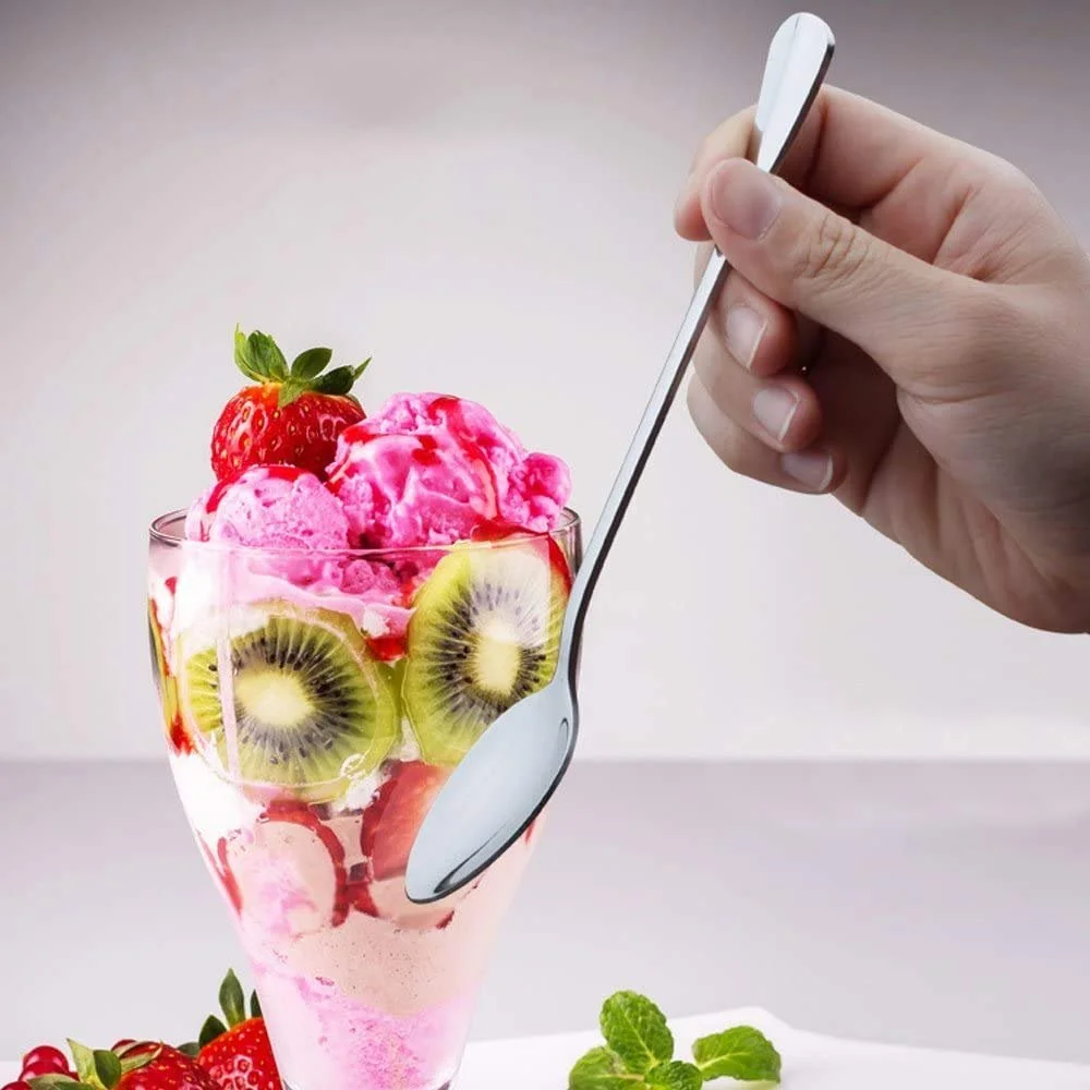 Ложки для чаю та кави TAGYUO Набір з 8 шт. Нержавіюча сталь 13.5 см Срібний, фото №3