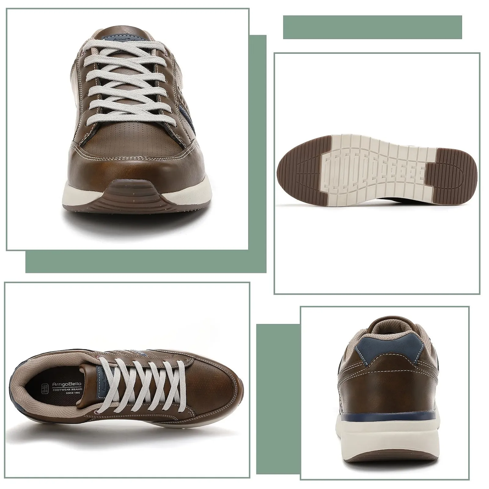 Кросівки ARRIGO BELLO Casual Чоловічі Нековзні Легкі Шкіряні, фото №2 Кросівки ARRIGO BELLO Casual Чоловічі Нековзні Легкі Шкіряні, фото №2