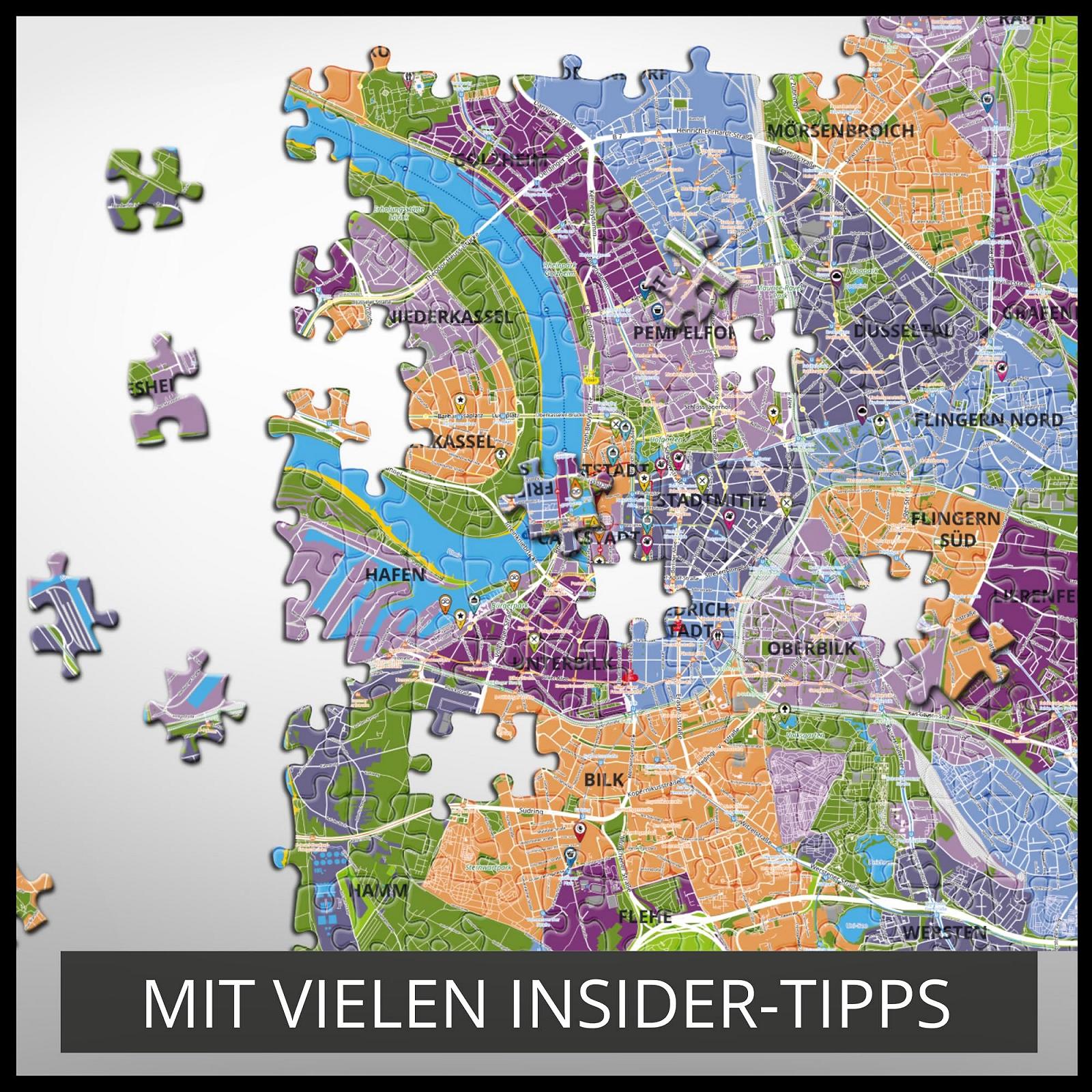 Пазл PuzzleMap City Map XXL Düsseldorf 500 деталей 68 x 48 см з буклетом та картою, фото №5 Пазл PuzzleMap City Map XXL Düsseldorf 500 деталей 68 x 48 см з буклетом та картою, фото №5