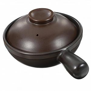 Керамический горшок традиционный с крышкой и ручкой термостойкий для открытого огня - Фото 1