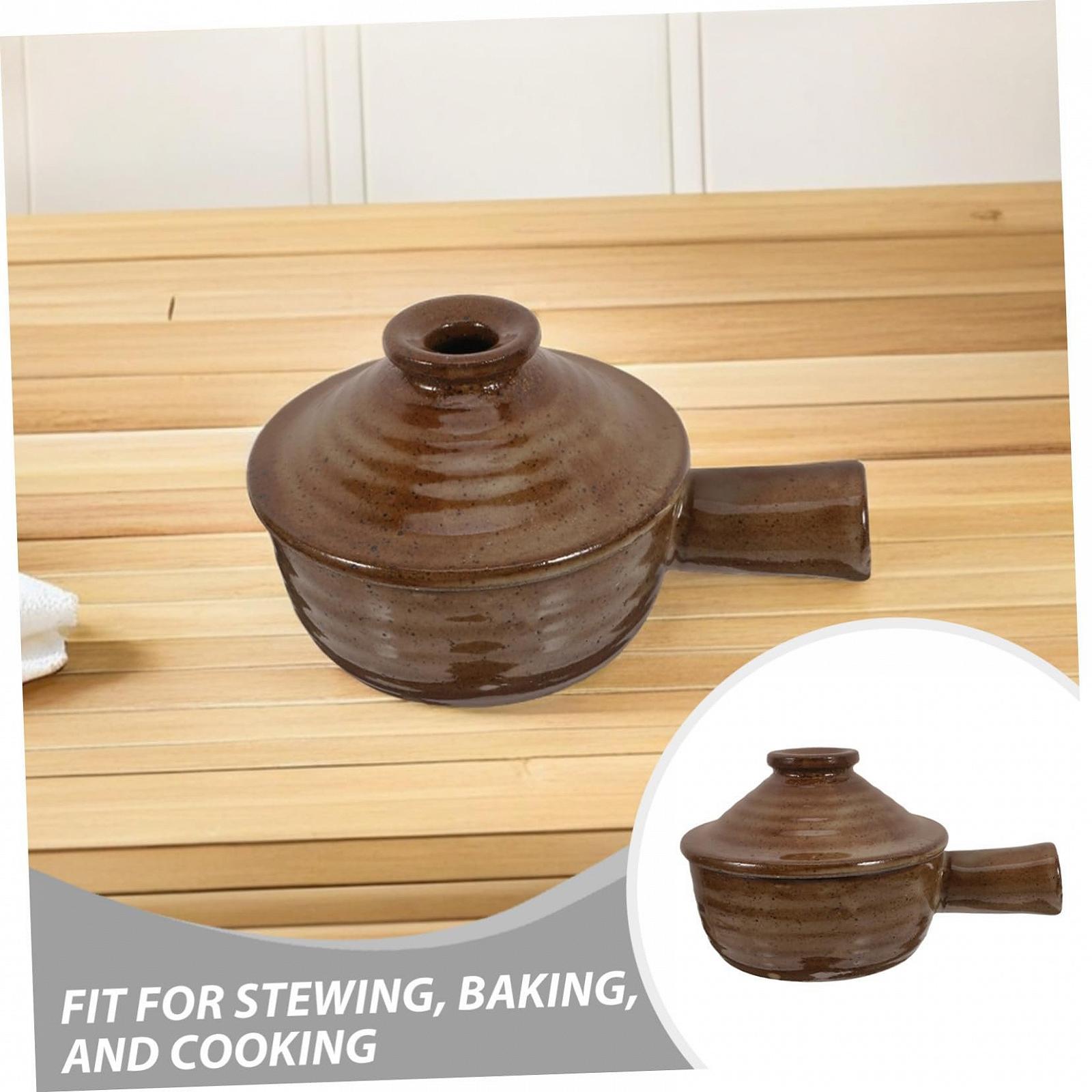 Набір ковшів для тушкування VALICLUD 2 шт. керамічні з кришкою та ручками для мікрохвильової печі, фото №3