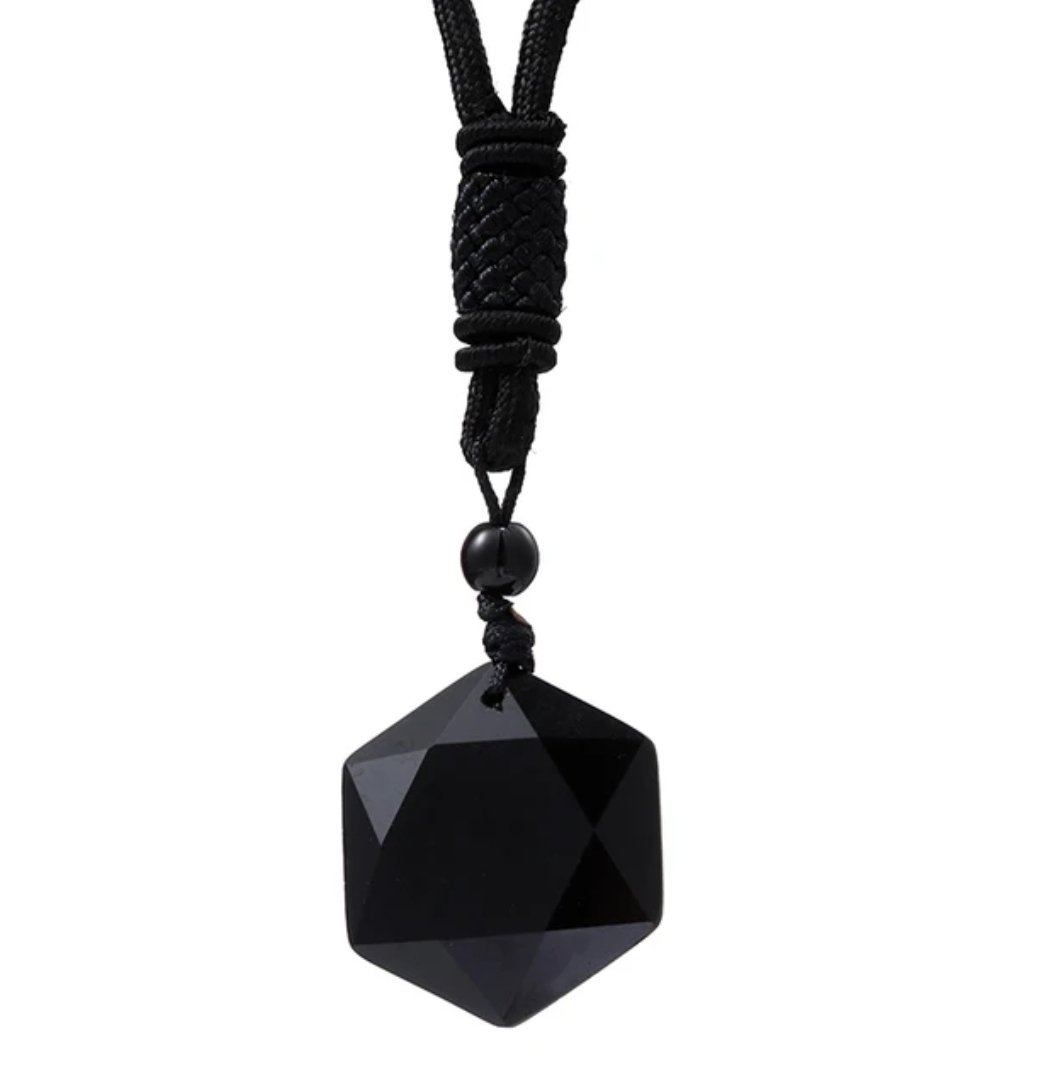 Модний чорний ланцюжок унісекс ромбики, фото №1