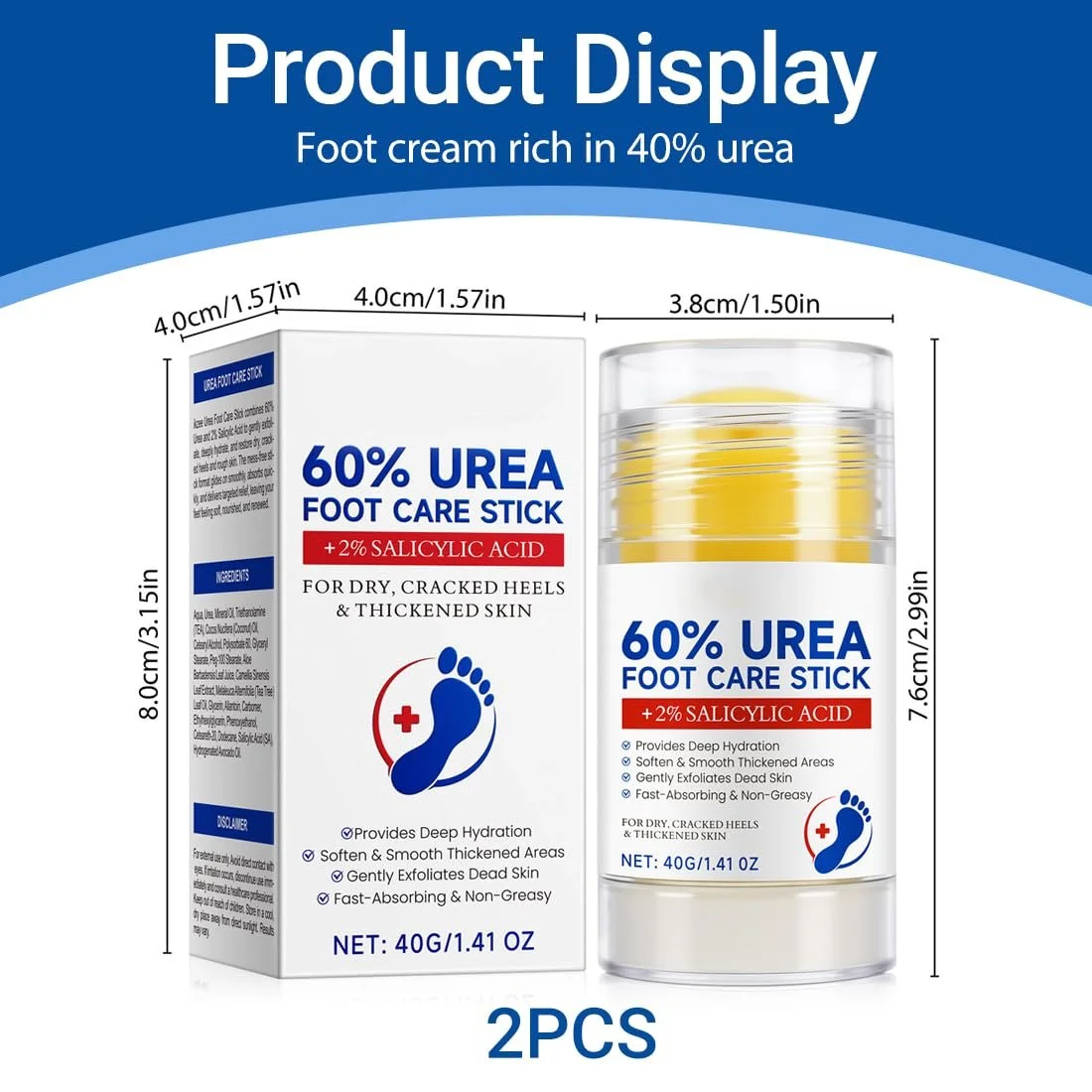 Крем для ног Urea Cream 60%, 2 шт., фото №2 Крем для ног Urea Cream 60%, 2 шт., фото №2