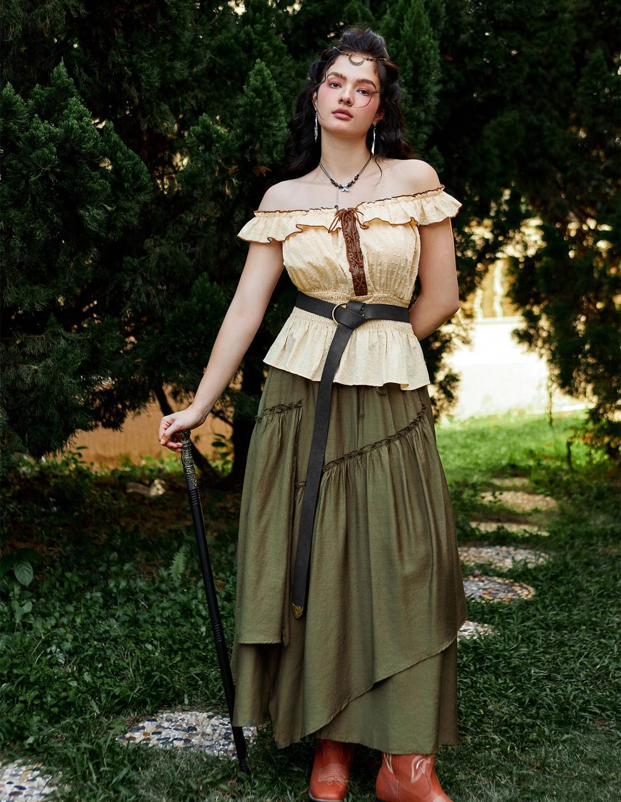 Шкіряний Ремінь Scarlet Darkness Medieval Ренесанс Аксесуари Піратський Вікінг Ремінь, фото №9
