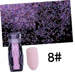 Наклейки для ногтей Жемчуг Стекло Миниатюрное украшение Радужный блеск 3D Разноцветный икорный хрусталь, 10 шт synthetic.ua - Фото 1