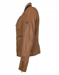 Куртка Biker Otto Kern из натуральной кожи ягненка наппа Cognac synthetic.ua - Фото 1