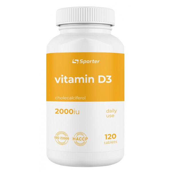 Витамин D3 Sporter Vitamin 2000 ME 120 софт гель, фото №1